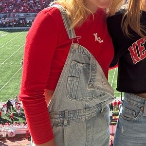 Long Sleeve Nebraska Crop Top